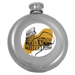 Colosseo Draw Silhouette Round Hip Flask (5 Oz) by ConteMonfrey