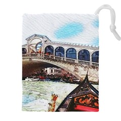 Lovely Gondola Ride - Venetian Bridge Drawstring Pouch (4xl) by ConteMonfrey