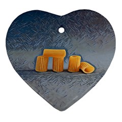 Pasta Is Art - Italian Food Heart Ornament (two Sides) by ConteMonfrey