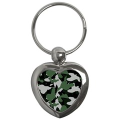Illustration Camouflage Camo Army Soldier Abstract Pattern Key Chain (heart) by danenraven