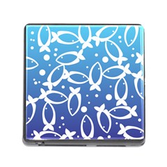 Blue Fish Water Aquarium Memory Card Reader (square 5 Slot) by danenraven