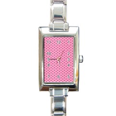 Polka Dot Dots Pattern Dot Rectangle Italian Charm Watch by danenraven