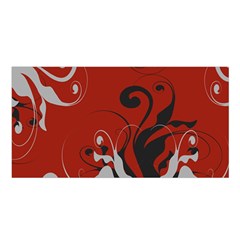 Nature Background Abstract Red Gray Black Satin Shawl 45  X 80  by danenraven