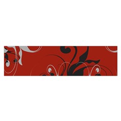 Nature Background Abstract Red Gray Black Oblong Satin Scarf (16  X 60 ) by danenraven