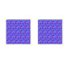 Background Mosaic Purple Blue Cufflinks (square) by danenraven
