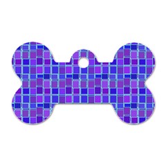 Background Mosaic Purple Blue Dog Tag Bone (two Sides) by danenraven