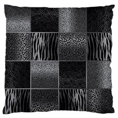 Gray Animal Print Large Flano Cushion Case (one Side) by danenraven