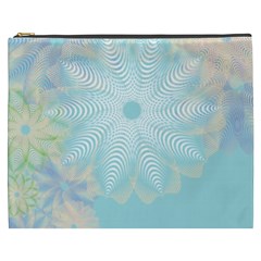 Floral Abstract Flowers Pattern Cosmetic Bag (xxxl)