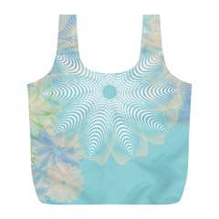 Floral Abstract Flowers Pattern Full Print Recycle Bag (l)