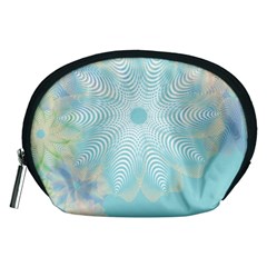 Floral Abstract Flowers Pattern Accessory Pouch (medium)