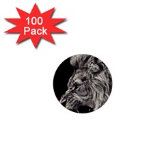 Angry Male Lion 1  Mini Buttons (100 Pack) 