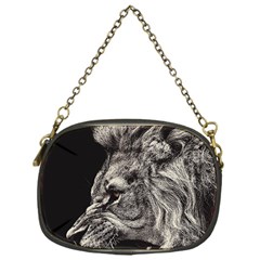 Angry Male Lion Chain Purse (one Side) by Jancukart