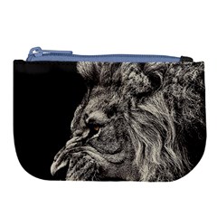 Angry Male Lion Large Coin Purse by Jancukart