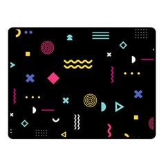 Geometric Art Colorful Shape Double Sided Fleece Blanket (small)  by Ravend