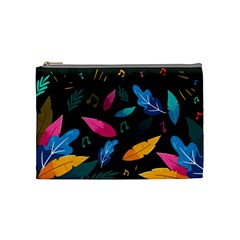 Illustrations Background Pattern Leaves Leaf Nature Texture Cosmetic Bag (medium)