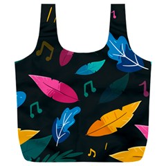 Illustrations Background Pattern Leaves Leaf Nature Texture Full Print Recycle Bag (xxxl)