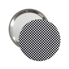 Black And White Background Black Board Checker 2 25  Handbag Mirrors