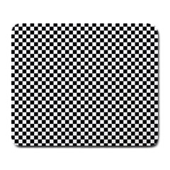 Black And White Background Black Board Checker Large Mousepads by Ravend