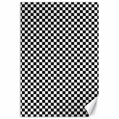 Black And White Background Black Board Checker Canvas 12  X 18 