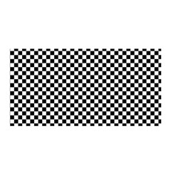 Black And White Background Black Board Checker Satin Wrap 35  X 70 