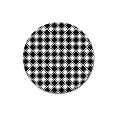 Square Diagonal Pattern Seamless Magnet 3  (round) by Ravend