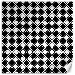 Square Diagonal Pattern Seamless Canvas 12  X 12 