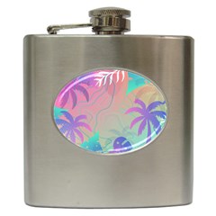 Nature Palm Tree Leaves Leaf Plant Tropical Hip Flask (6 Oz) by Ravend