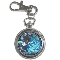 Floral Background Digital Art Key Chain Watches