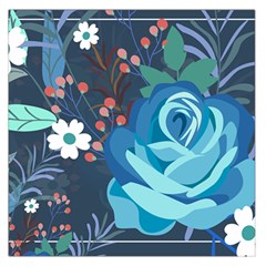 Floral Background Digital Art Square Satin Scarf (36  X 36 )