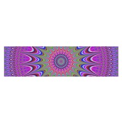 Art Mandala Design Ornament Flower Oblong Satin Scarf (16  X 60 )