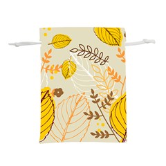 Nature Leaves Leaf Flowers Flower Background Wallpaper Lightweight Drawstring Pouch (l)