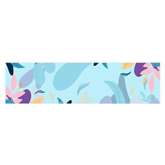 Leaves Leaf Nature Background Plant Oblong Satin Scarf (16  X 60 )