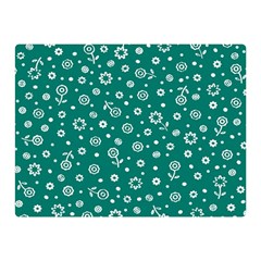 Flowers Floral Background Green Double Sided Flano Blanket (mini)  by danenraven