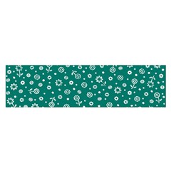 Flowers Floral Background Green Oblong Satin Scarf (16  X 60 ) by danenraven