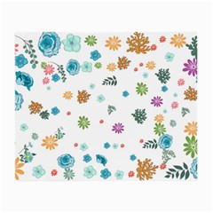Flowers Flower Leaf Leaves Background Floral Flora Small Glasses Cloth (2 Sides) by danenraven