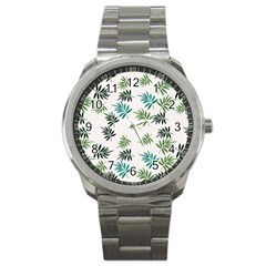 Leaves Leaf Green Nature Sport Metal Watch by danenraven