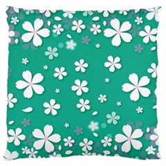 Illustration Background Daisy Flower Floral Large Flano Cushion Case (one Side) by danenraven