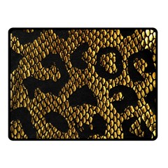 Metallic Snake Skin Pattern Double Sided Fleece Blanket (small) 