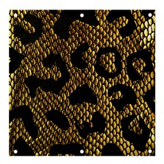 Metallic Snake Skin Pattern Banner And Sign 4  X 4 