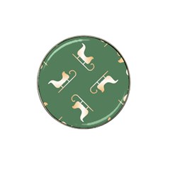 Gold Santa s Sleigh Green Print Hat Clip Ball Marker (10 Pack) by TetiBright