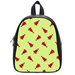 Red Christmas Tree Green School Bag (small) by TetiBright