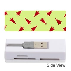 Red Christmas Tree Green Memory Card Reader (stick) by TetiBright