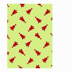 Red Christmas Tree Green Large Garden Flag (two Sides) by TetiBright