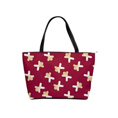 Gold Gingerbread Man Burgundy Classic Shoulder Handbag