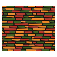 Ethiopian Bricks - Green, Yellow And Red Vibes Double Sided Flano Blanket (small) by ConteMonfreyShop