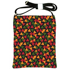 Ethiopian Triangles - Green, Yellow And Red Vibes Shoulder Sling Bag by ConteMonfreyShop