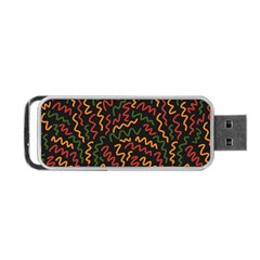 Ethiopian Inspired Doodles Abstract Portable Usb Flash (two Sides) by ConteMonfreyShop