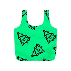 Tree With Ornaments Green Full Print Recycle Bag (s) by TetiBright