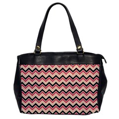 Geometric Pink Waves  Oversize Office Handbag by ConteMonfreyShop