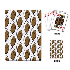 Brown Minimalist Leaves  Playing Cards Single Design (rectangle) by ConteMonfreyShop